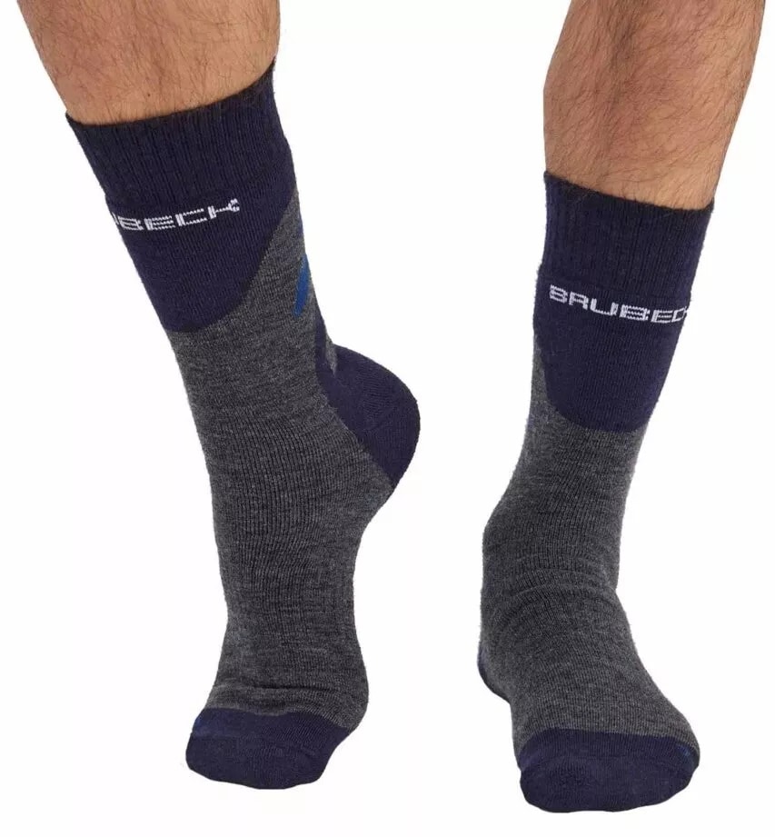 Brubeck - Trekking Merino Socken - Graphitblau/Blau
