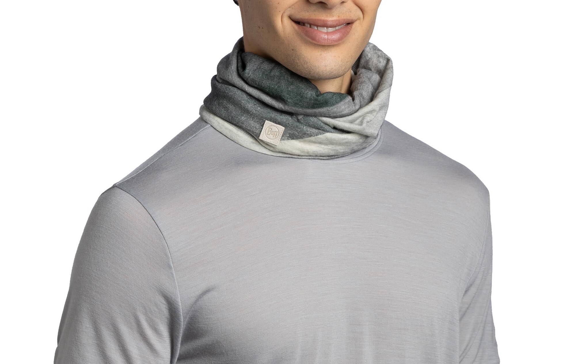 Buff - Merino Lightweight Prints Schutztuch - Aler Grey