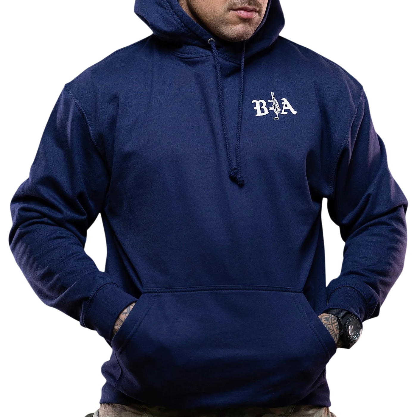 Brothers in Arms - Hard Times Hoodie Kapuzenpullover - Navy