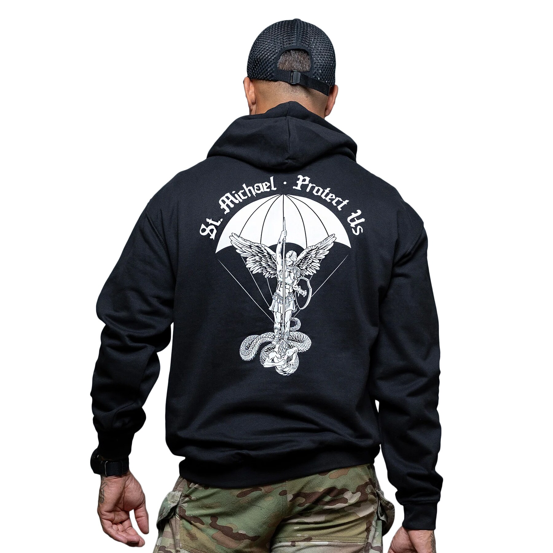 Brothers in Arms - St. Michael Hoodie Kapuzenpullover - Black