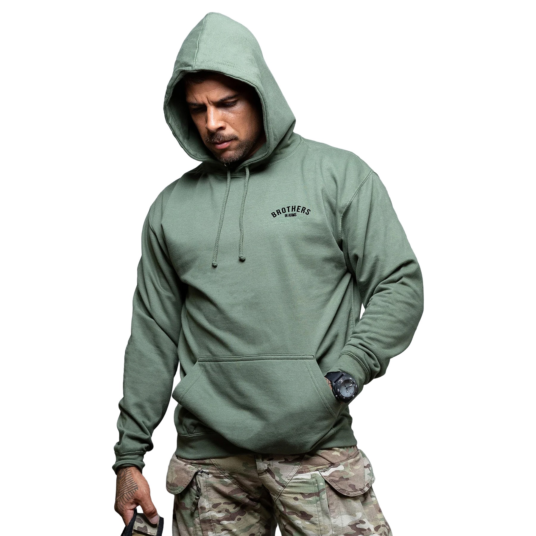 Brothers in Arms - Team Hoodie Hoodie - Olive