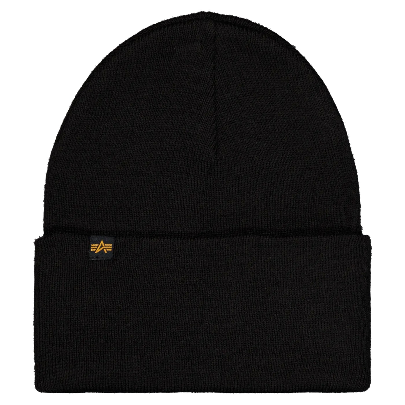 Alpha Industries - Rubber Logo Beanie Mütze - Black