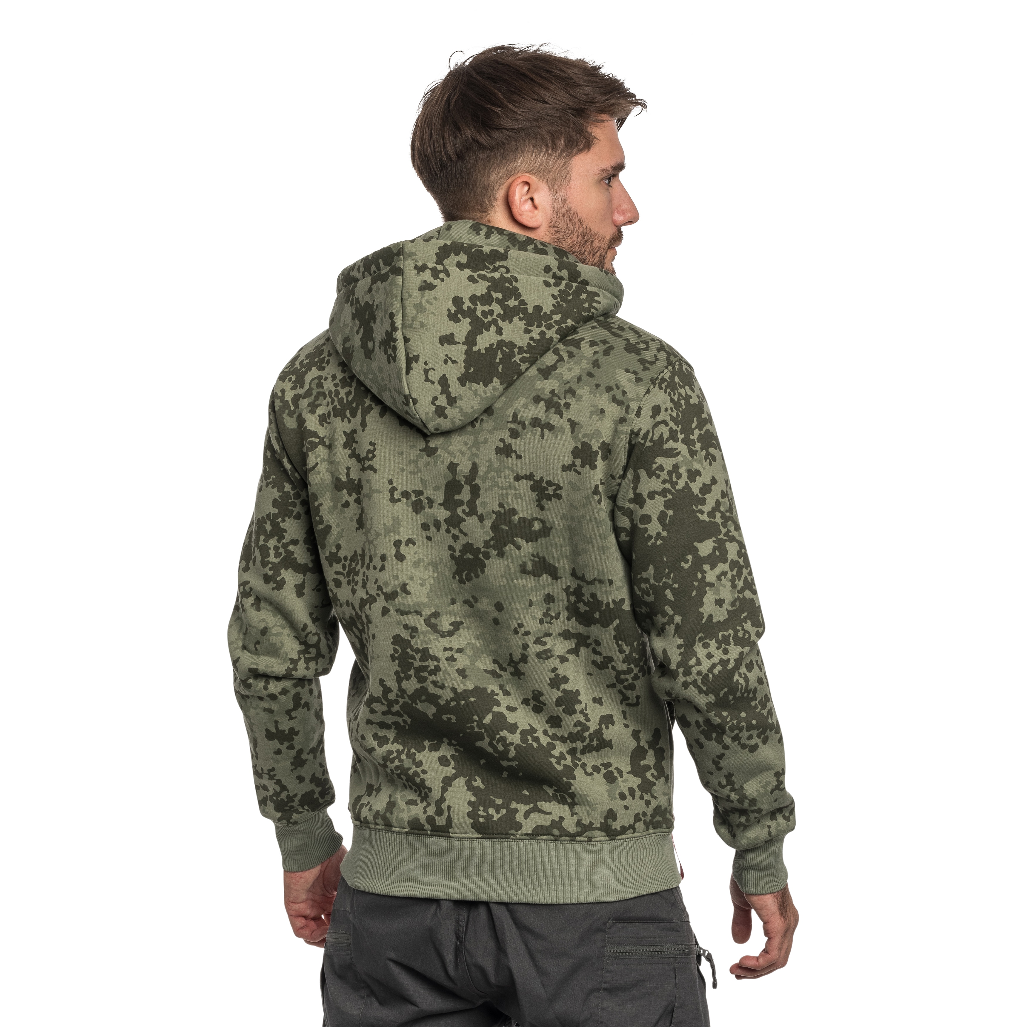 Alpha Industries - Basic Big Logo Camo Hoodie Kapuzenpullover - Forest Camo