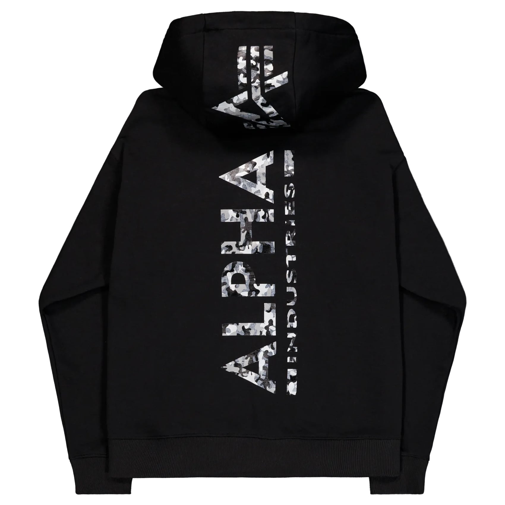 Alpha Industries - Backprint Mirror Camo Sweatshirt - Black