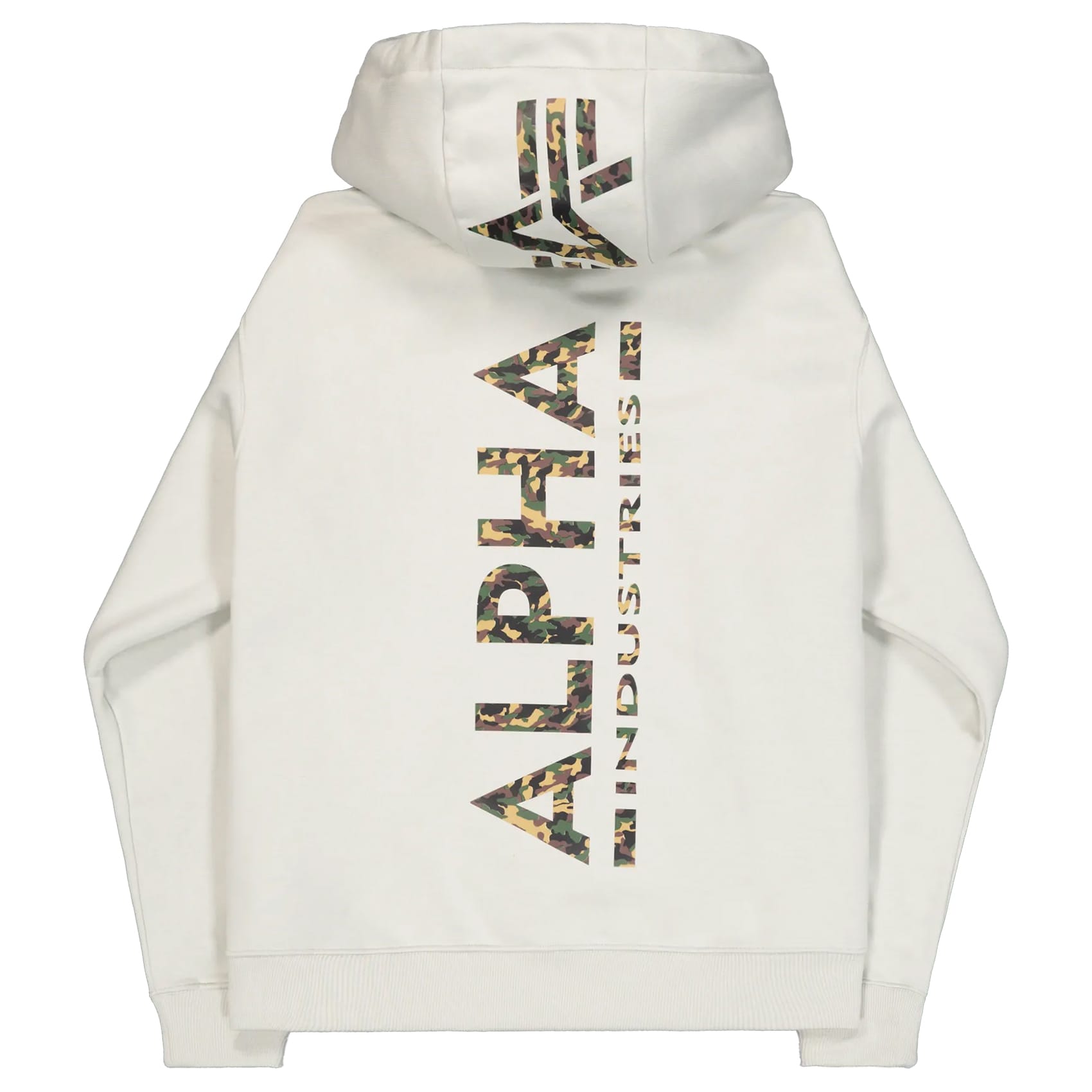 Alpha Industries - Backprint Mirror Camo Hoodie - Stone