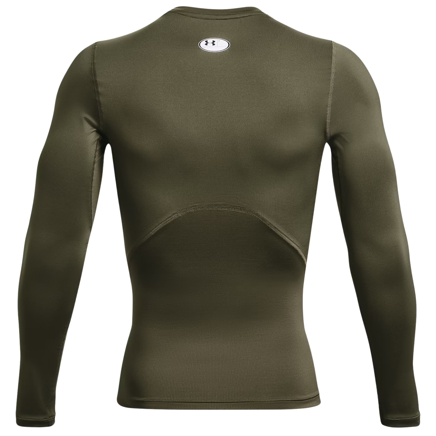 Under Armour - HeatGear Compression Colorblock Thermoshirt - Marine OD Green/White