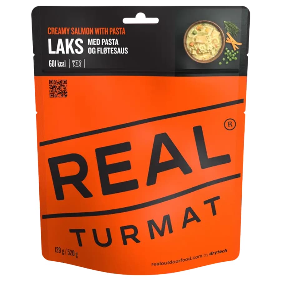 Real Turmat - Cremiger Lachs mit Nudeln lyophilisierte Nahrung 129 g/601 kcal