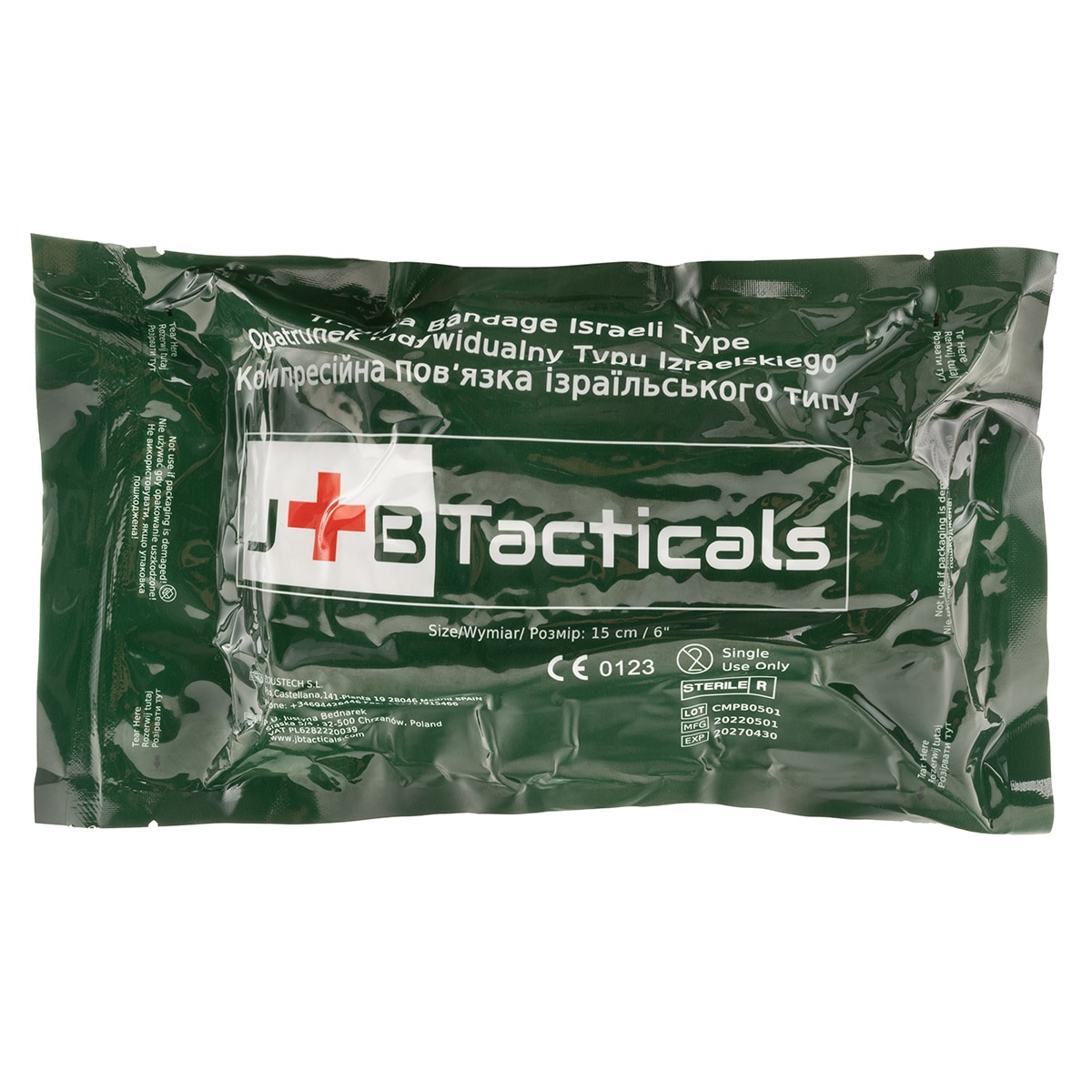 JB - Tacticals Israelischer Verbandtyp - Persönliche Notfall-Bandage 15 cm 