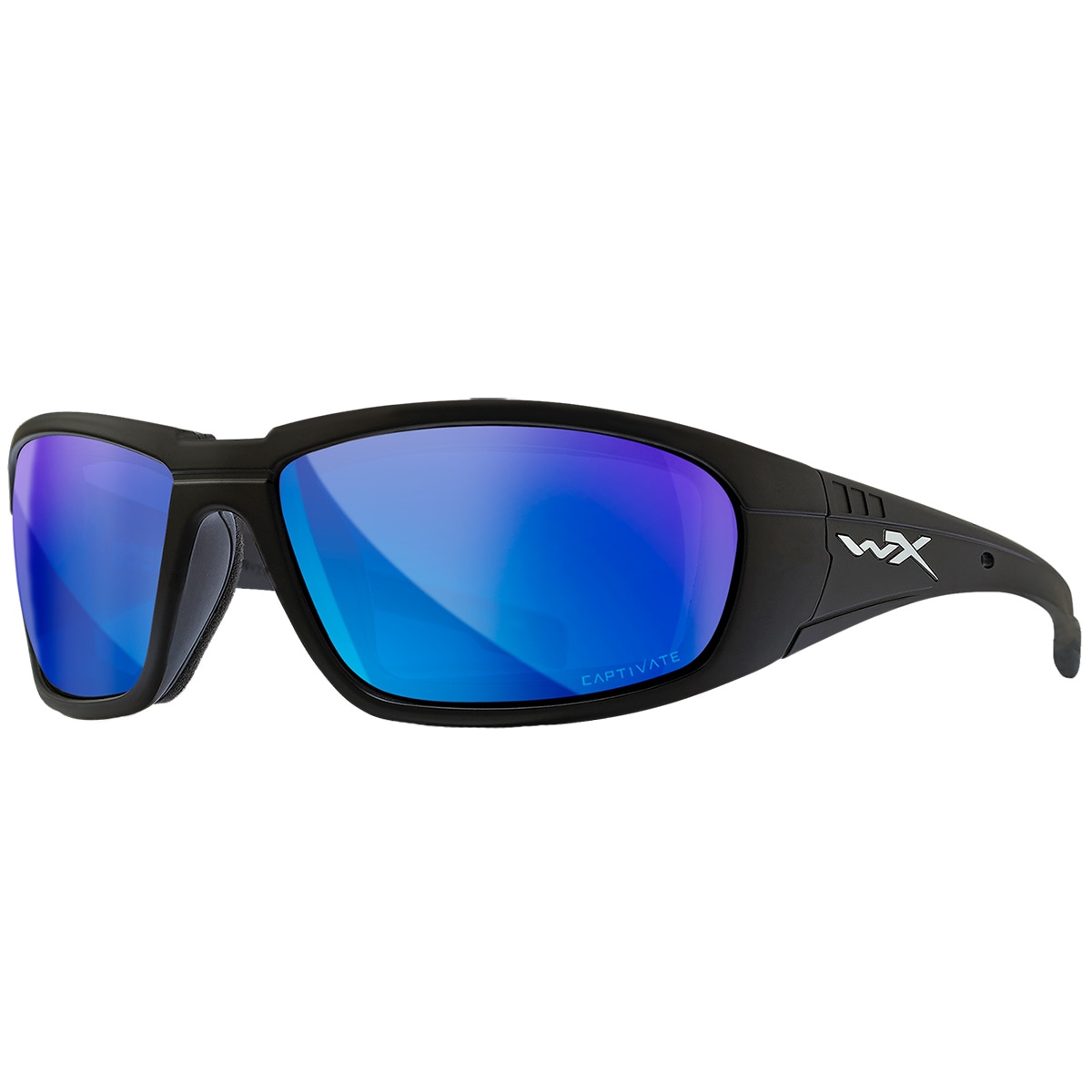 Wiley X - Boss - Taktische Brille - Captivate Polarized Blue Mirror - Matte Black