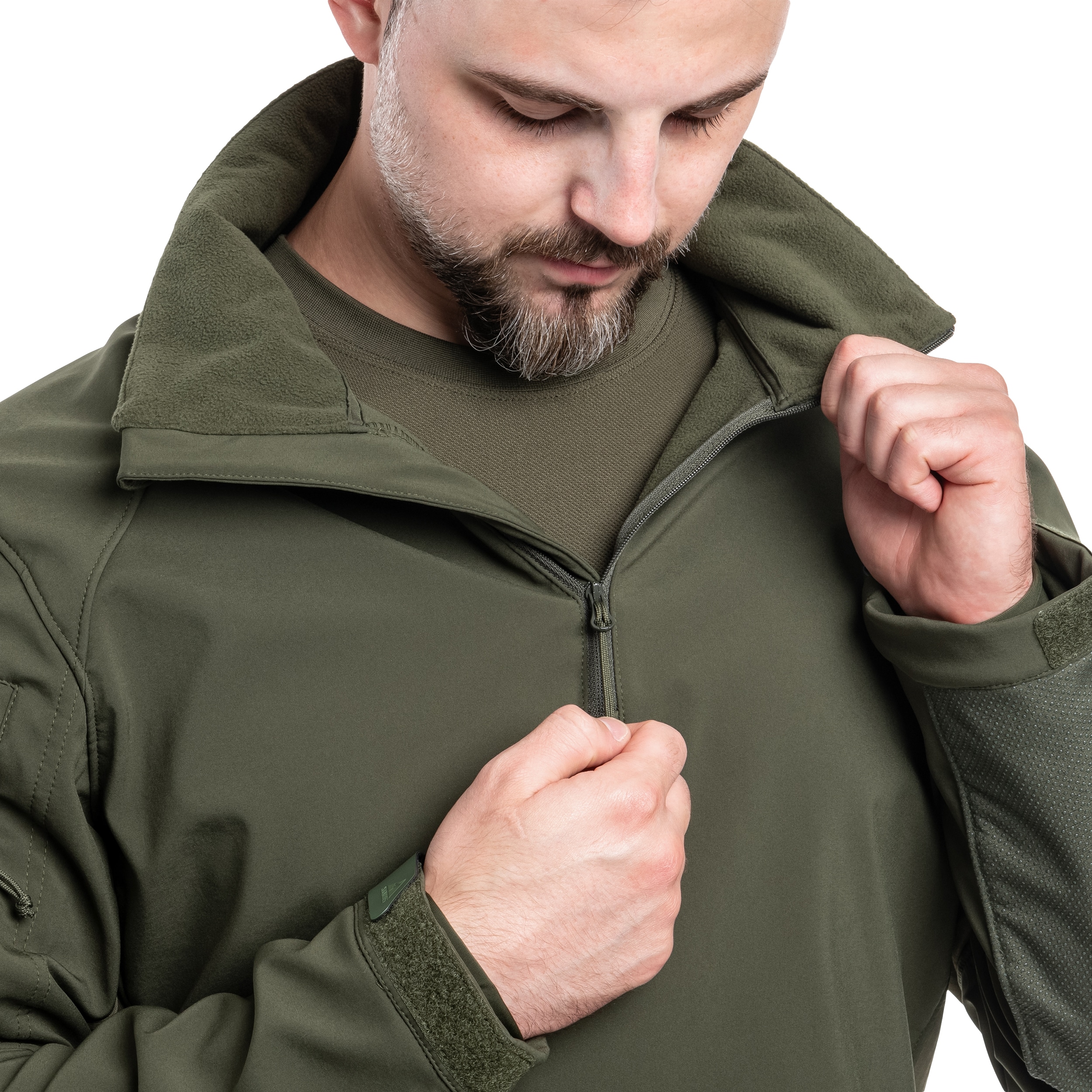 Condor - Patrol 1/4 Zip Softshell - Softshelljacke - Olive Drab