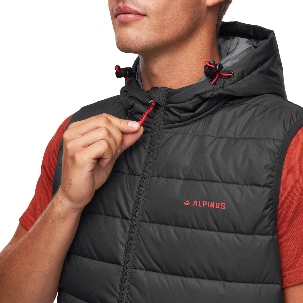 Alpinus - Athos Body Warmer - Weste mit Kapuze - Black