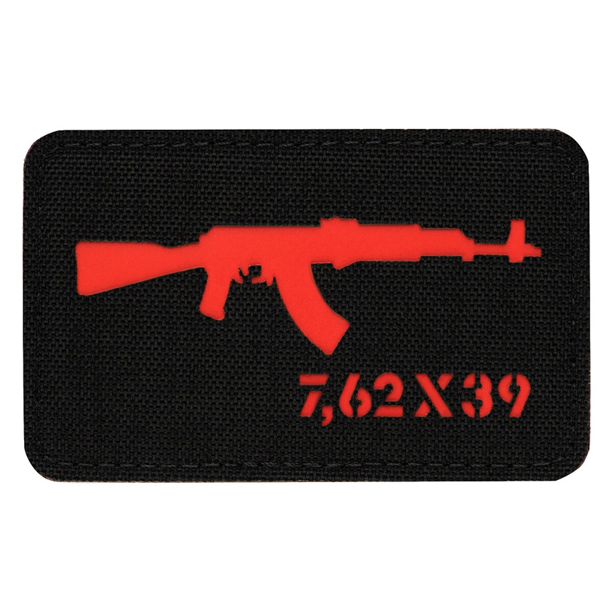 M-Tac - AKM 7,62 x 39 Laser Cut - Aufnäher - Black/Red 