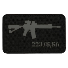M-Tac - AR-15 223/5,56 Laser Cut - Aufnäher - Black/Grey
