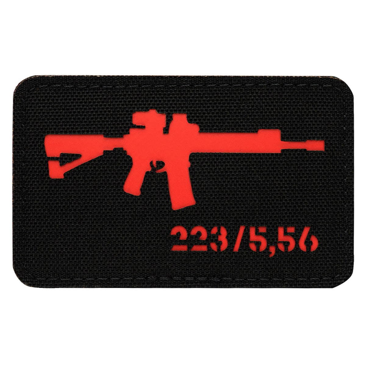 M-Tac - AR-15 223/5,56 Laser Cut - Aufnäher - Black/Red