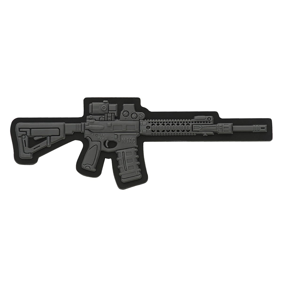 M-Tac - AR-15 PVC - 3D-Aufnäher - Dark Grey