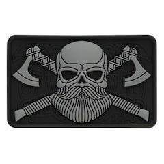M-Tac - Bearded Skull PVC - 3D-Aufnäher - Black/Grey