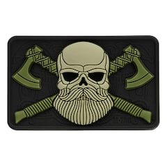 M-Tac - Bearded Skull PVC - 3D-Aufnäher - Black/Olive