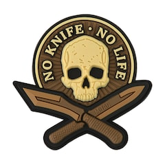 M-Tac - No Life - 3D-Aufnäher - PVC Coyote