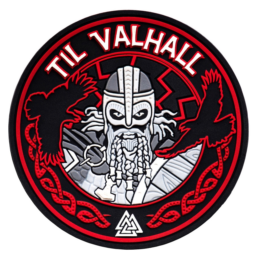 M-Tac - Til Valhall - Aufnäher - PVC Grey/Red