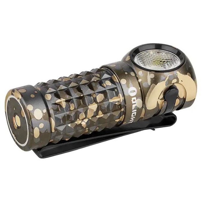 Olight - Perun Mini CW - Taktische Winkeltaschenlampe mit Stirnband - Desert Camo- 1000 Lumen