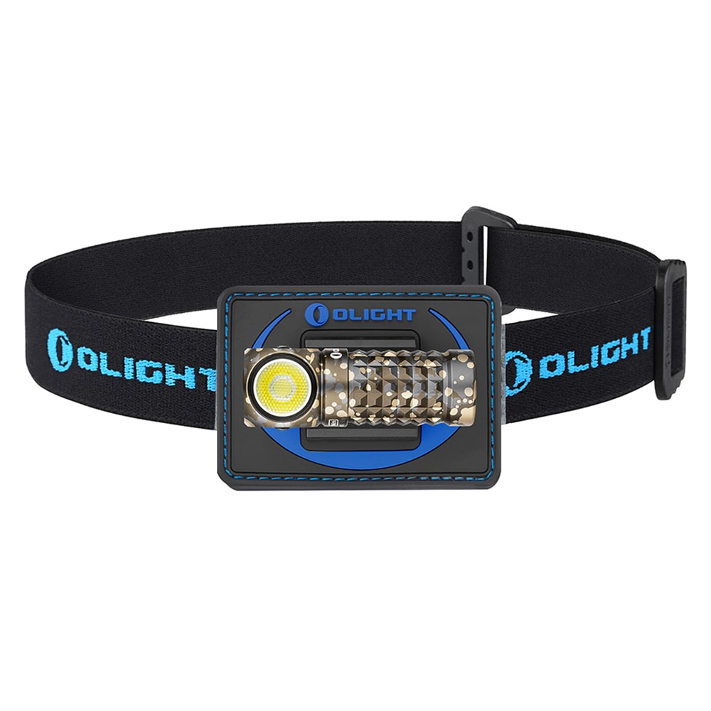 Olight - Perun Mini CW - Taktische Winkeltaschenlampe mit Stirnband - Desert Camo- 1000 Lumen