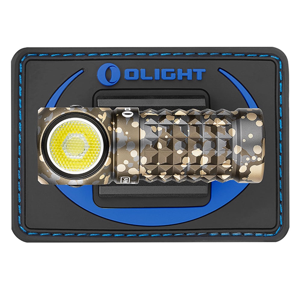 Olight - Perun Mini CW - Taktische Winkeltaschenlampe mit Stirnband - Desert Camo- 1000 Lumen