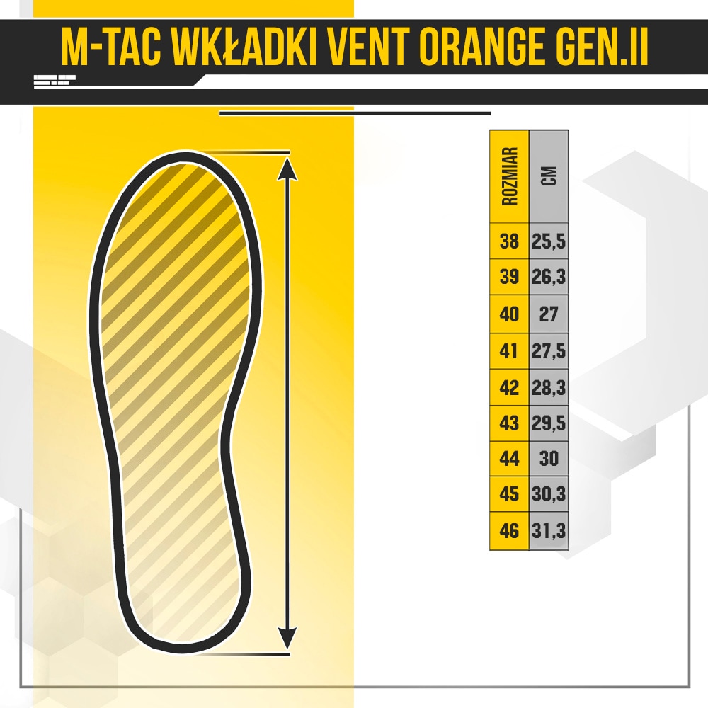 M-Tac - Vent Gen. II - Schuheinlagen - Orange