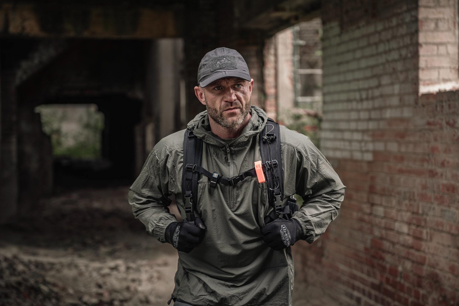 Helikon-Tex - Folding PoliCotton Rip-Stop - Basecap mit Klettflächen - Shadow Grey