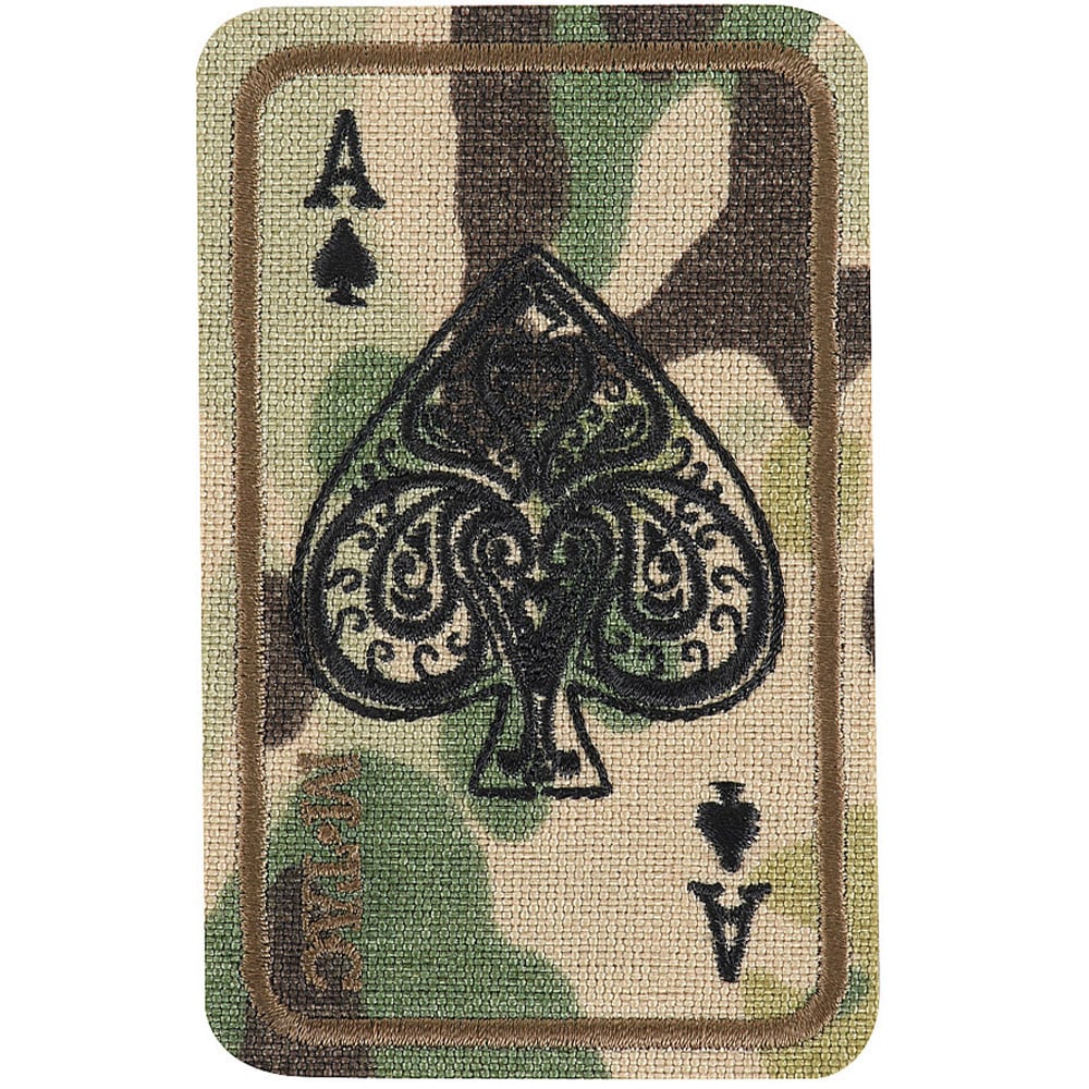 M-Tac - Ace of Spades - Aufnäher mit Pik-Ass-Kartesymbol - Multicam