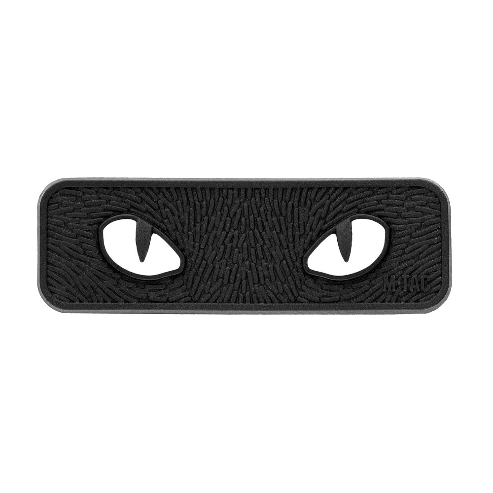 M-Tac - Cat Eyes - Fluoszierender 3D-Aufnäher mit Katzenaugen-Symbol - PVC - Black