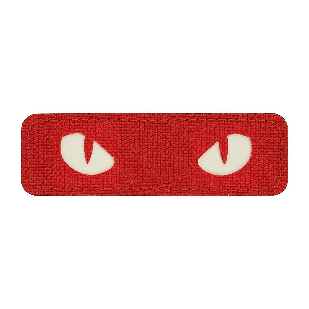 M-Tac - Cat Eyes - Fluoszierender 3D-Aufnäher mit Katzenaugen-Symbol - Red/White