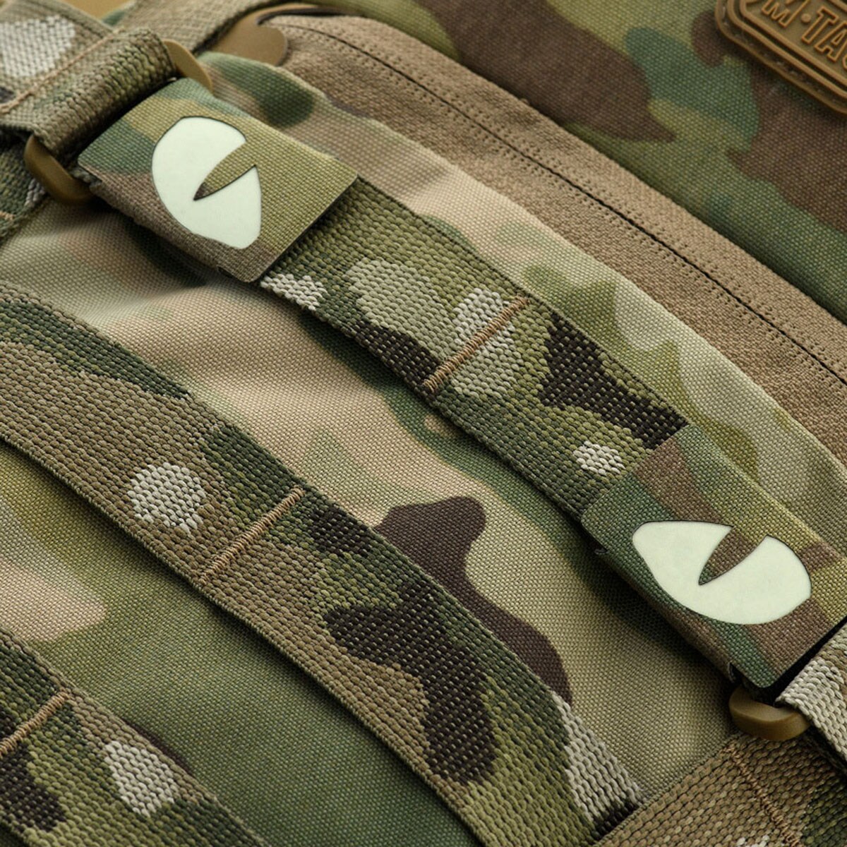 M-Tac - Tiger Eyes Laser Cut - Fluoszierender Aufnäher mit Tigeraugen-Symbol (Paar) - Multicam