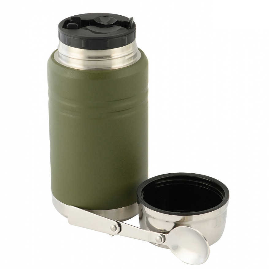 M-Tac - Thermobehälter mit Klapplöffel 750 ml - Olive