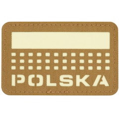 M-Tac - Flaga Polska Laser Cut -  Polnische Fahne-Aufnäher mit Aufschrift "Polska" - Coyote Luminate