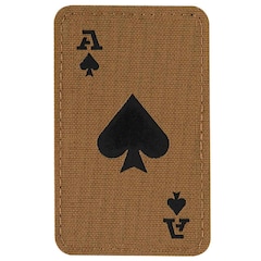 M-Tac - Ace Of Spades Laser Cut - Aufnäher mit Pik-Ass-Kartesymbol- Coyote/Black