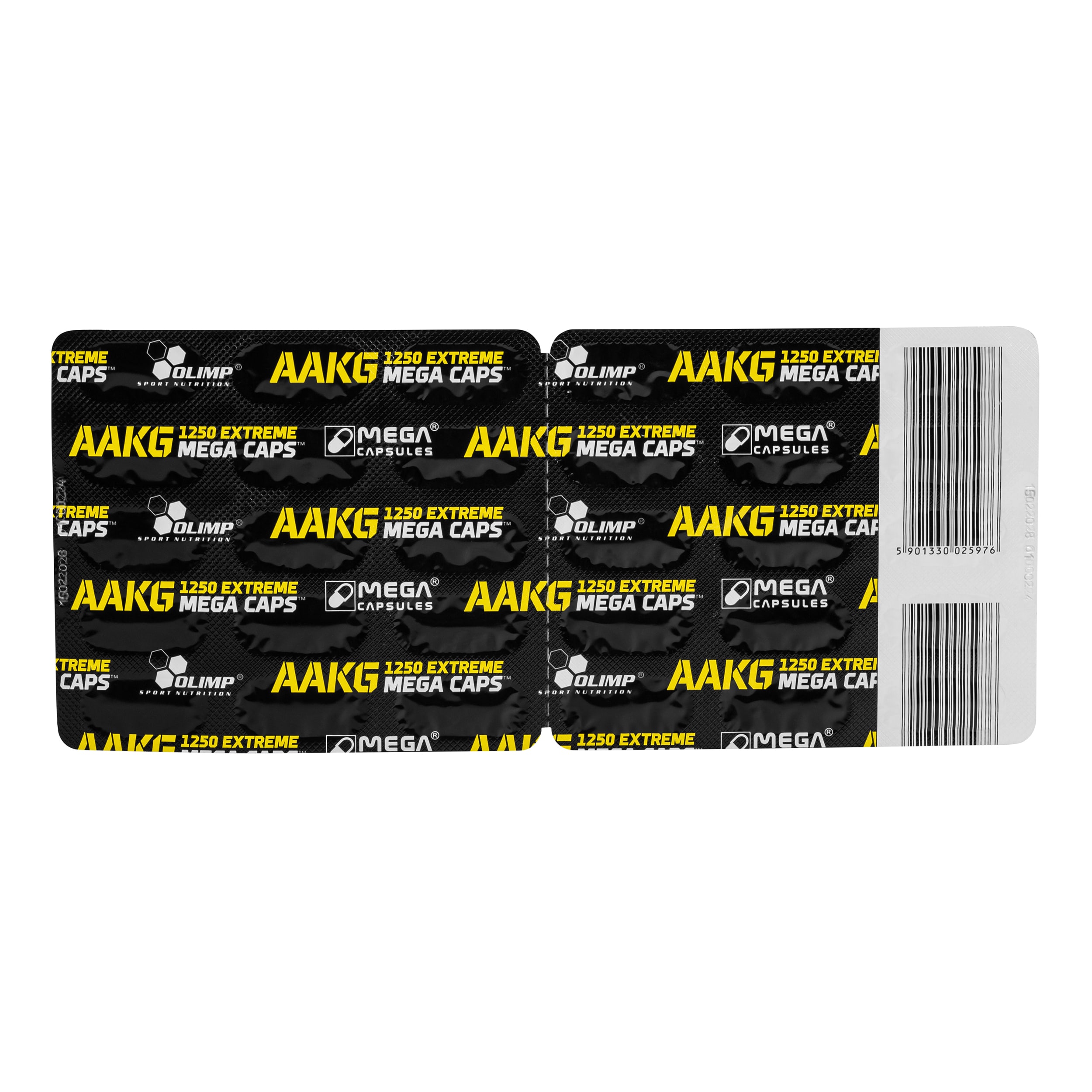 Olimp Sport Nutrition - 1250 Extreme Mega Caps - Nahrungsergänzungsmittel - L-Arginin Alpha-Ketoglutarat (AAKG) 30 Kapseln