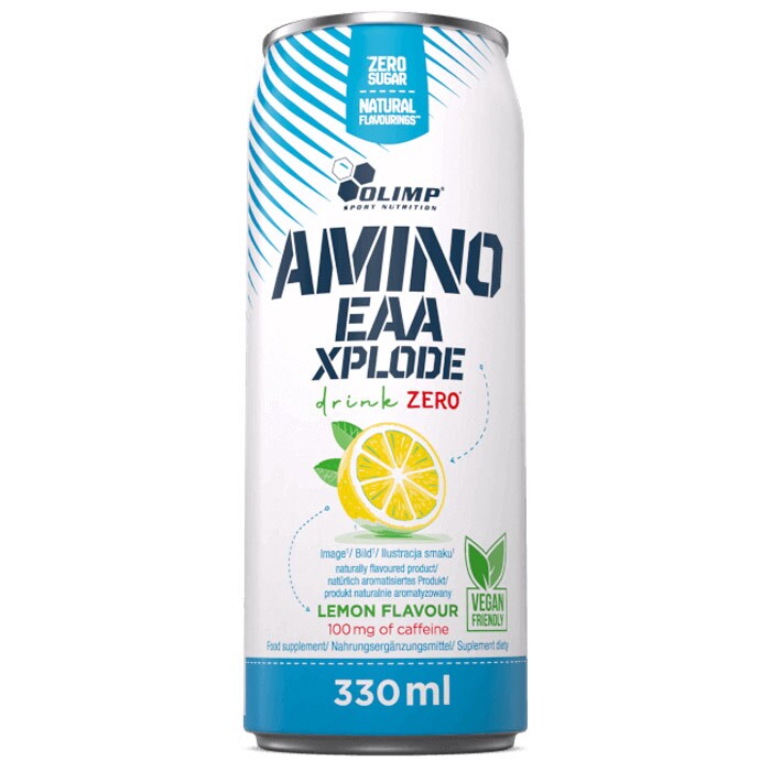 Olimp Sport Nutrition - Amino EAA Xplode Drink Zero - Nahrungsergänzungsmittel - Kohlensäurehaltiges Getränk 330 ml - Zitronengeschmack