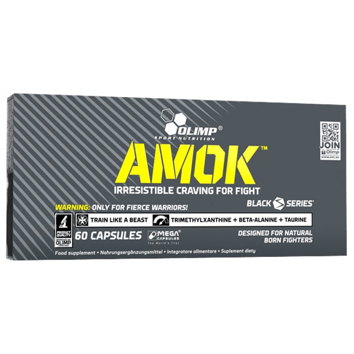 Olimp - AMOK Sport Nutrition Power Caps - Nahrungsergänzungsmittel 60 Kapseln