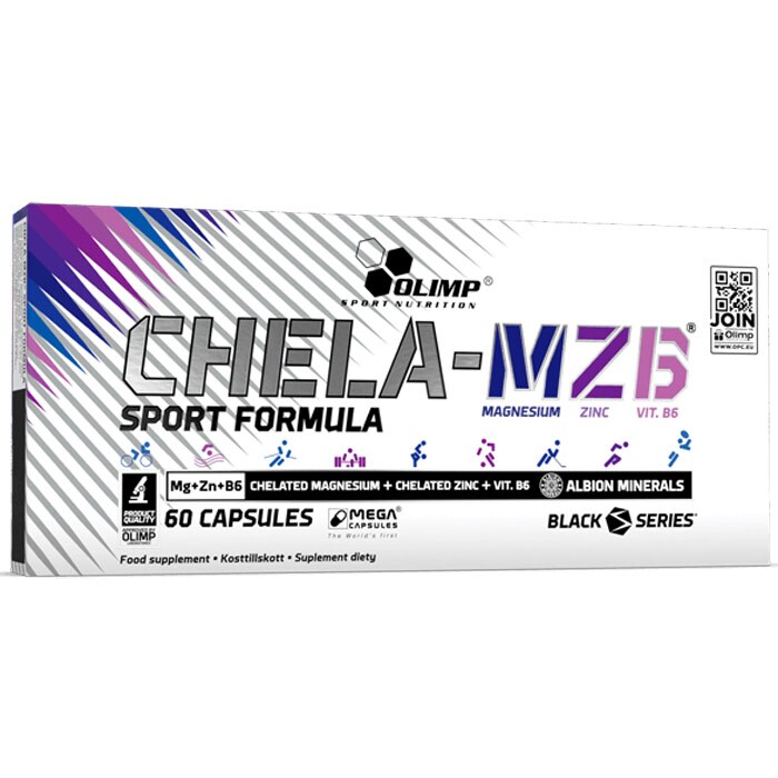 Olimp Sport Nutrition - CHELA-MZB Sport Formula Mega Caps - Nahrungsergänzungsmittel - Komplex mit Zink, Magnesium und B6-Vitamin 60 Kapseln 