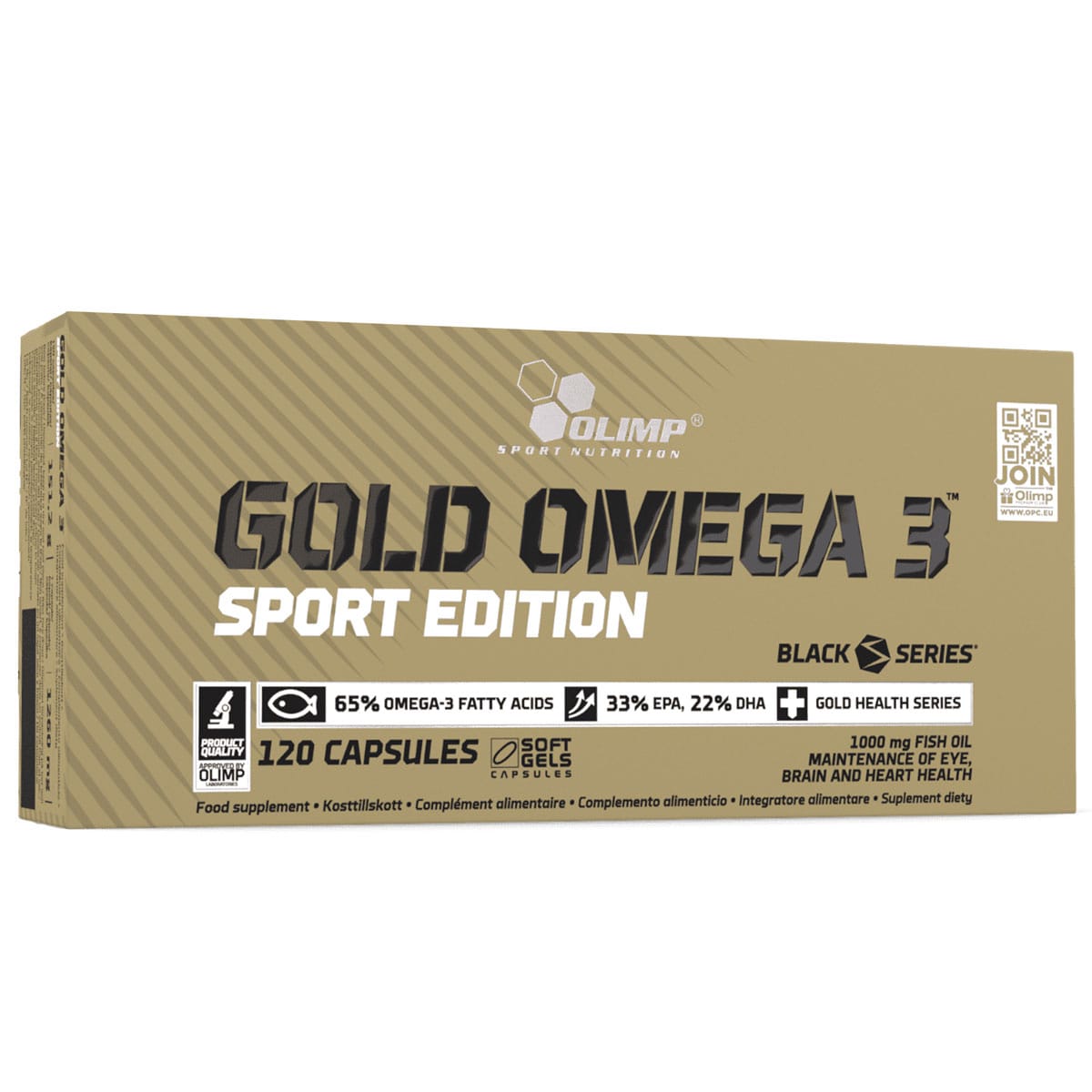 Olimp Sport Nutrition - Gold Omega 3 Sport Edition - Nahrungsergänzungsmittel -  Omega-3-Fettsäuren  120 Kapseln