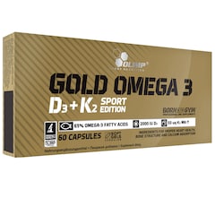 Olimp Sport Nutrition - Gold Omega 3 D3+K2 Sport Edition - Nahrungsergänzungsmittel - Omega-3-Fettsäuren mit D3- und K2-Vitaminen 60 Kapseln