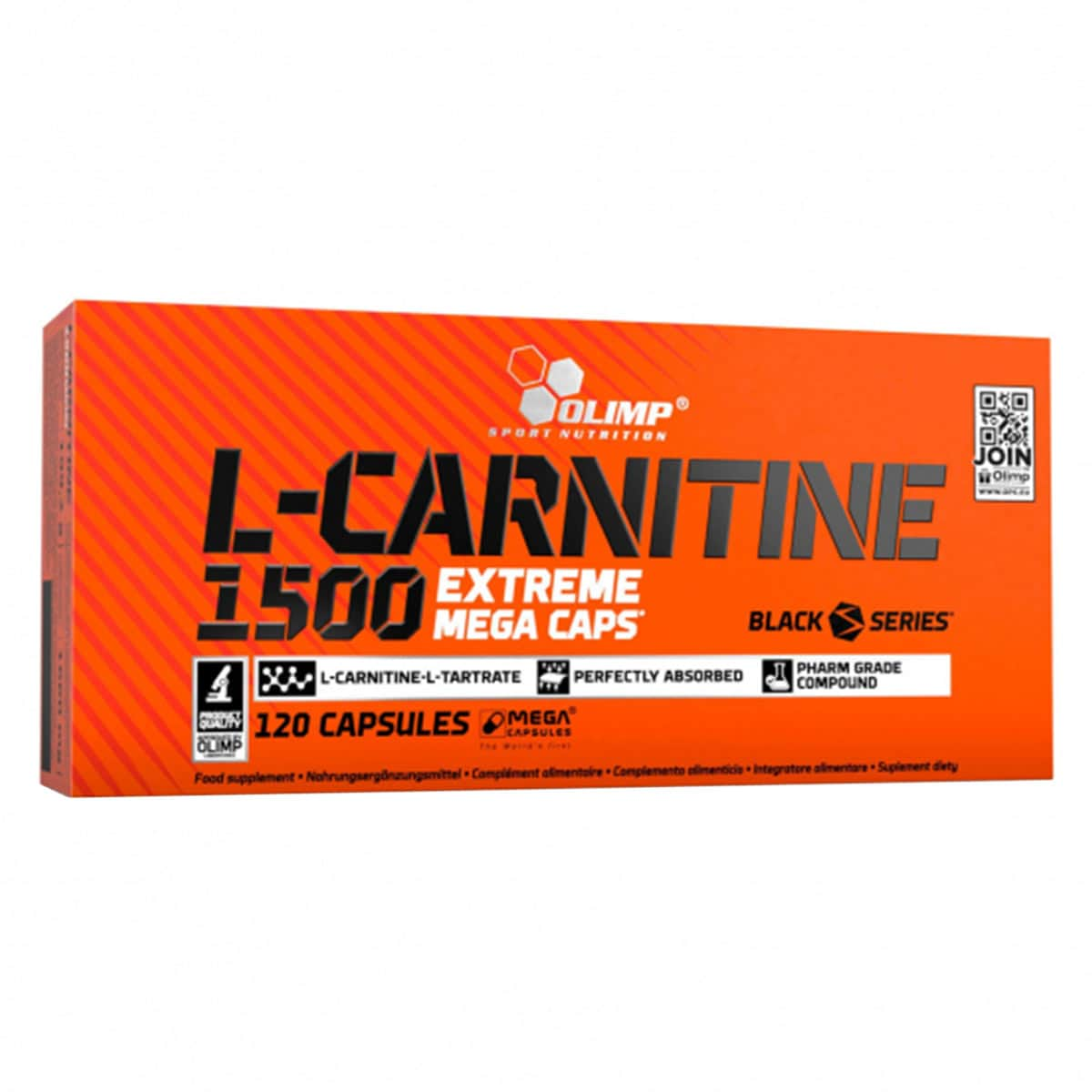 Olimp Sport Nutrition - L-Carnitine 1500 Extreme Mega Caps - Nahrungsergänzungsmittel - Hoher L-Carnitin-Gehalt 120 Kapseln