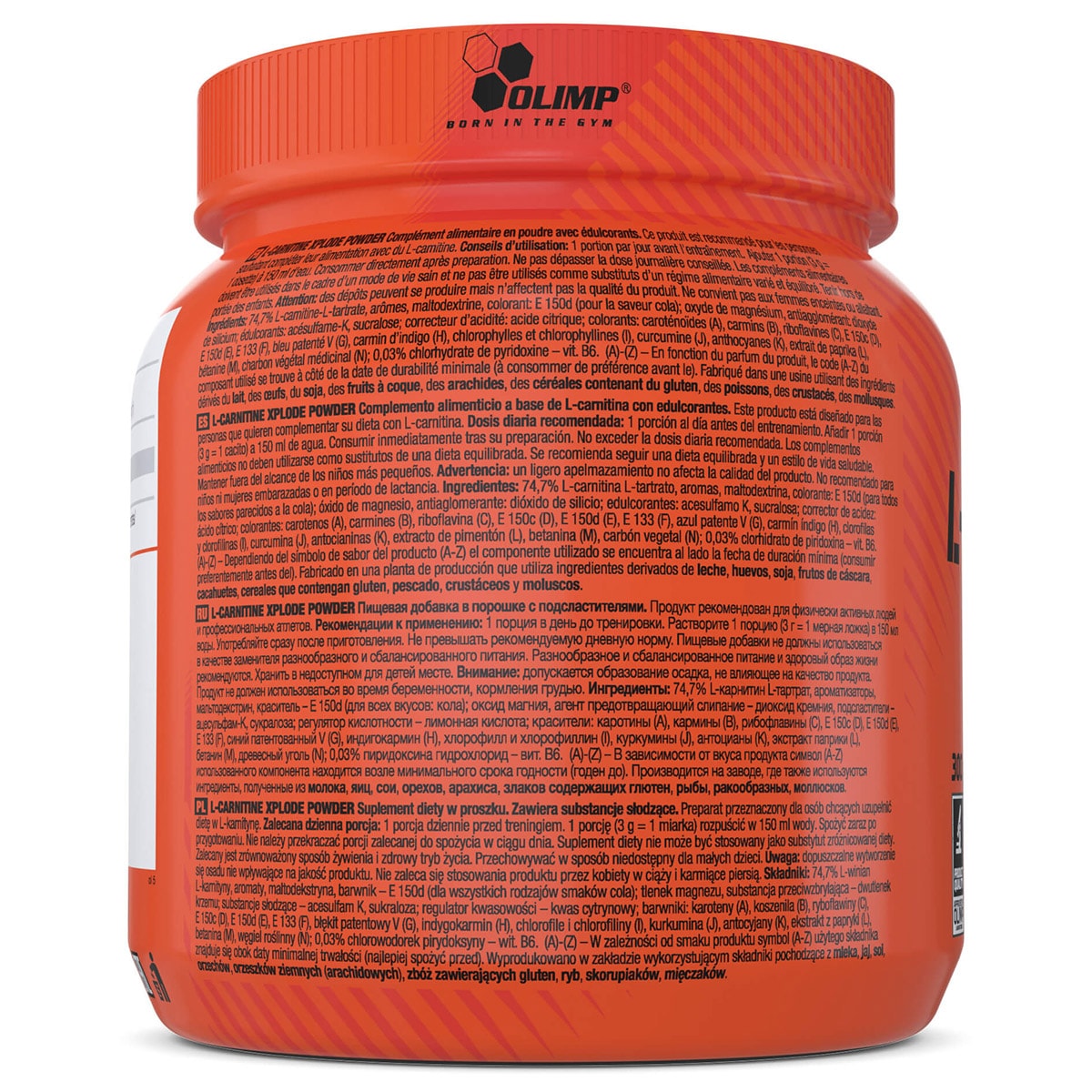 Olimp Sport Nutrition - Olimp L-Carnitine Xplode Powder - Nahrungsergänzungsmittel - Fettverbrenner 300 g - Orangengeschmack