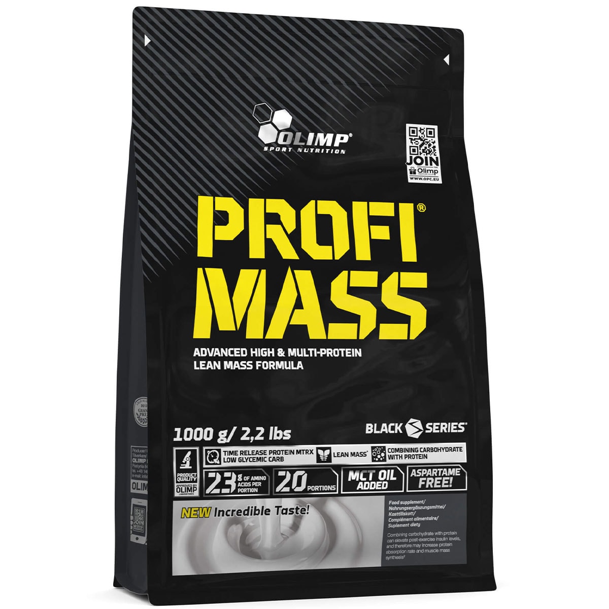 Olimp Sport Nutrition - Profi Mass - Nahrungsergänzungsmittel - Eiweiß- und Kohlenhydratpräparat 1000 g - Bananen-Geschmack