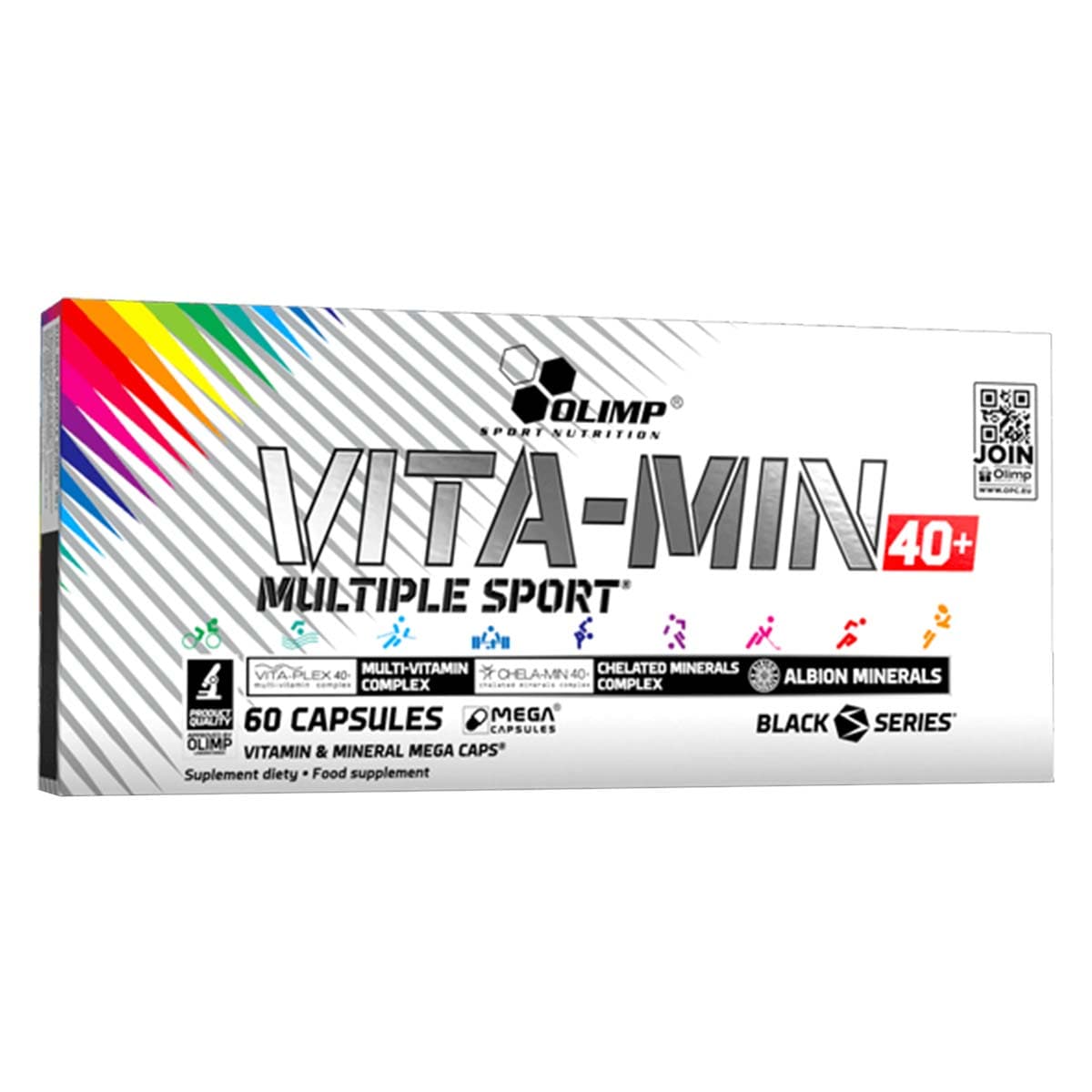 Olimp - Multiple Sport 40+ Mega Caps - Nahrungsergänzungsmittel - 2-in-1-Vitamine und Mineralien 60 Kapseln