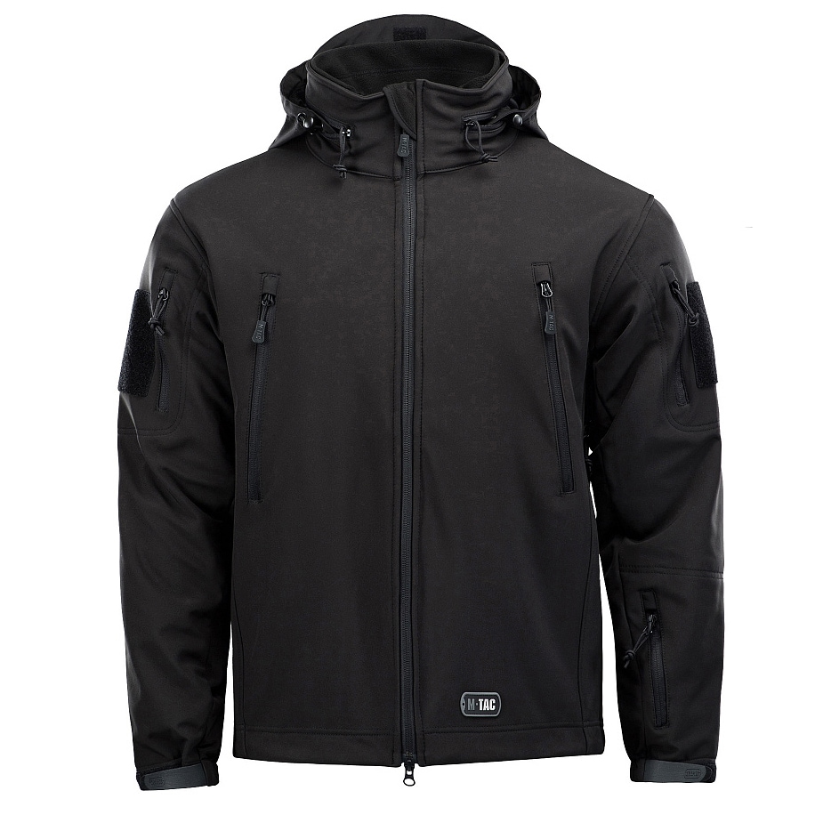 M-Tac - Softshelljacke mit Herausnehmbarem Fleecefutter - Black