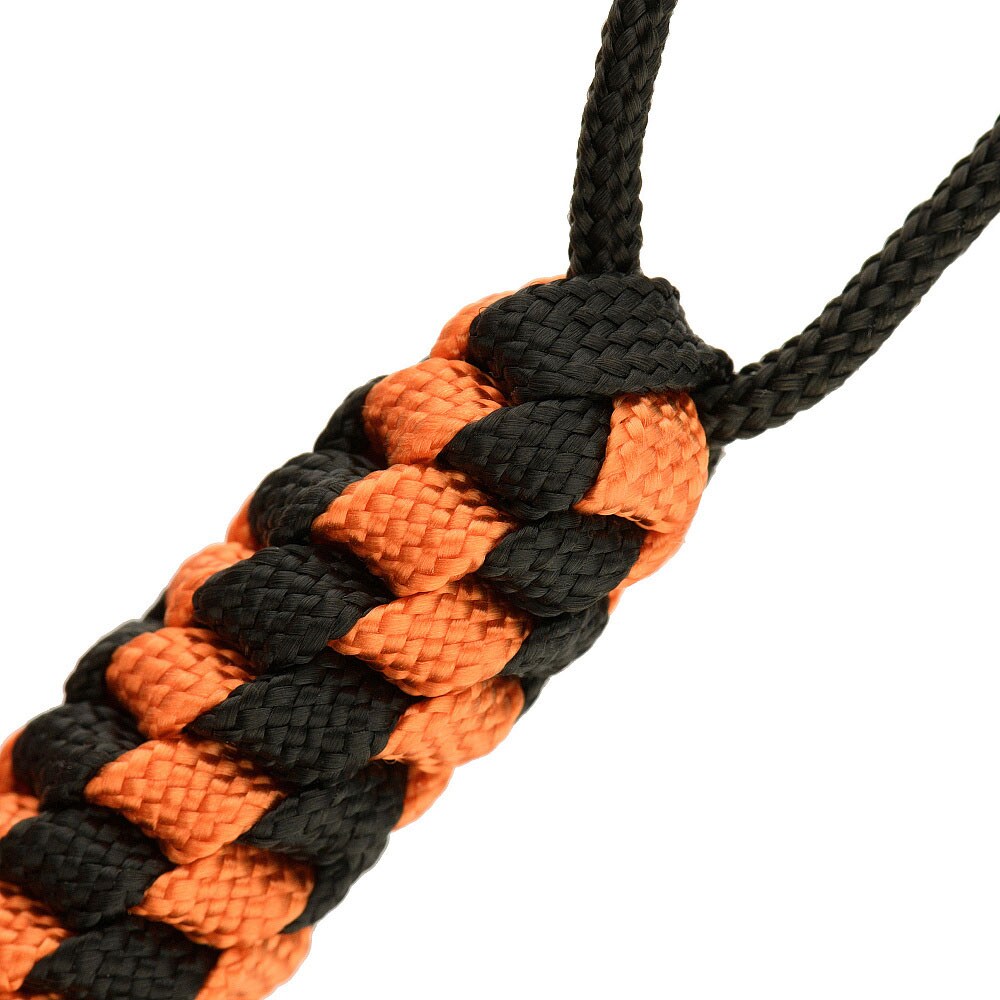 M-Tac - Helix Skull - Multifunktioneller Schlüsselanhänger aus Paracord mit Schädel-Motiv - Black/Orange