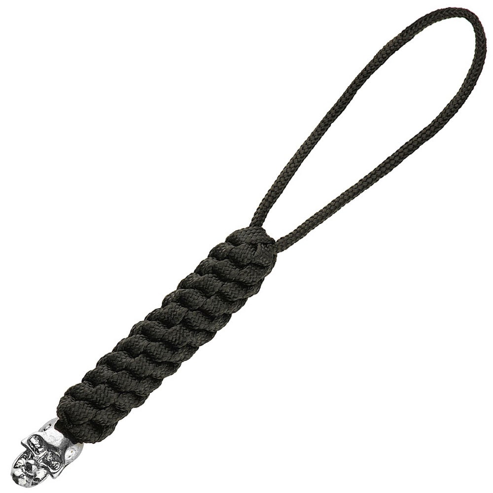 M-Tac - Helix Skull - Multifunktioneller Schlüsselanhänger aus Paracord mit Schädel-Motiv - Black