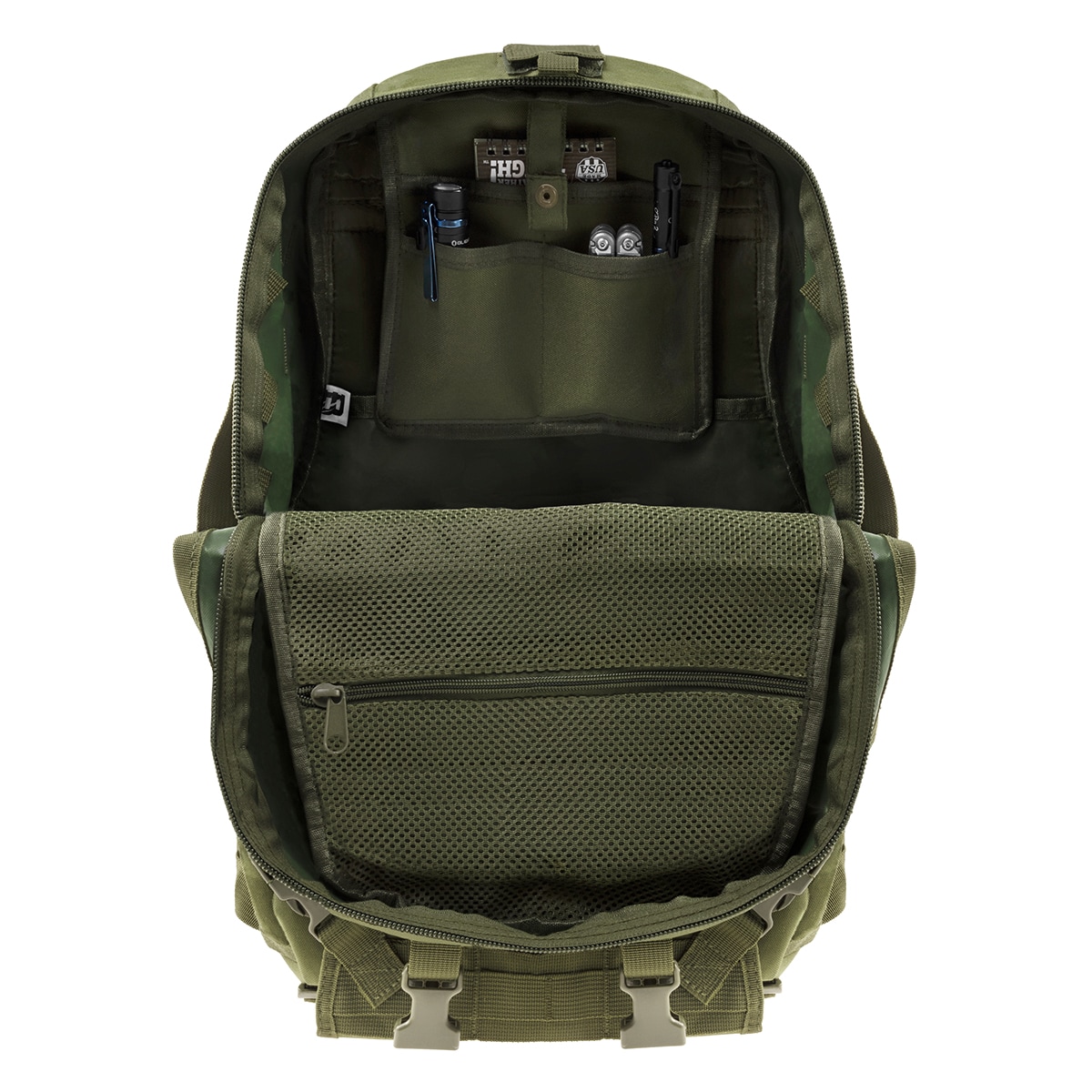 Badger Outdoor - Gunny - Rucksack mit Helmträger 30 l Olive 