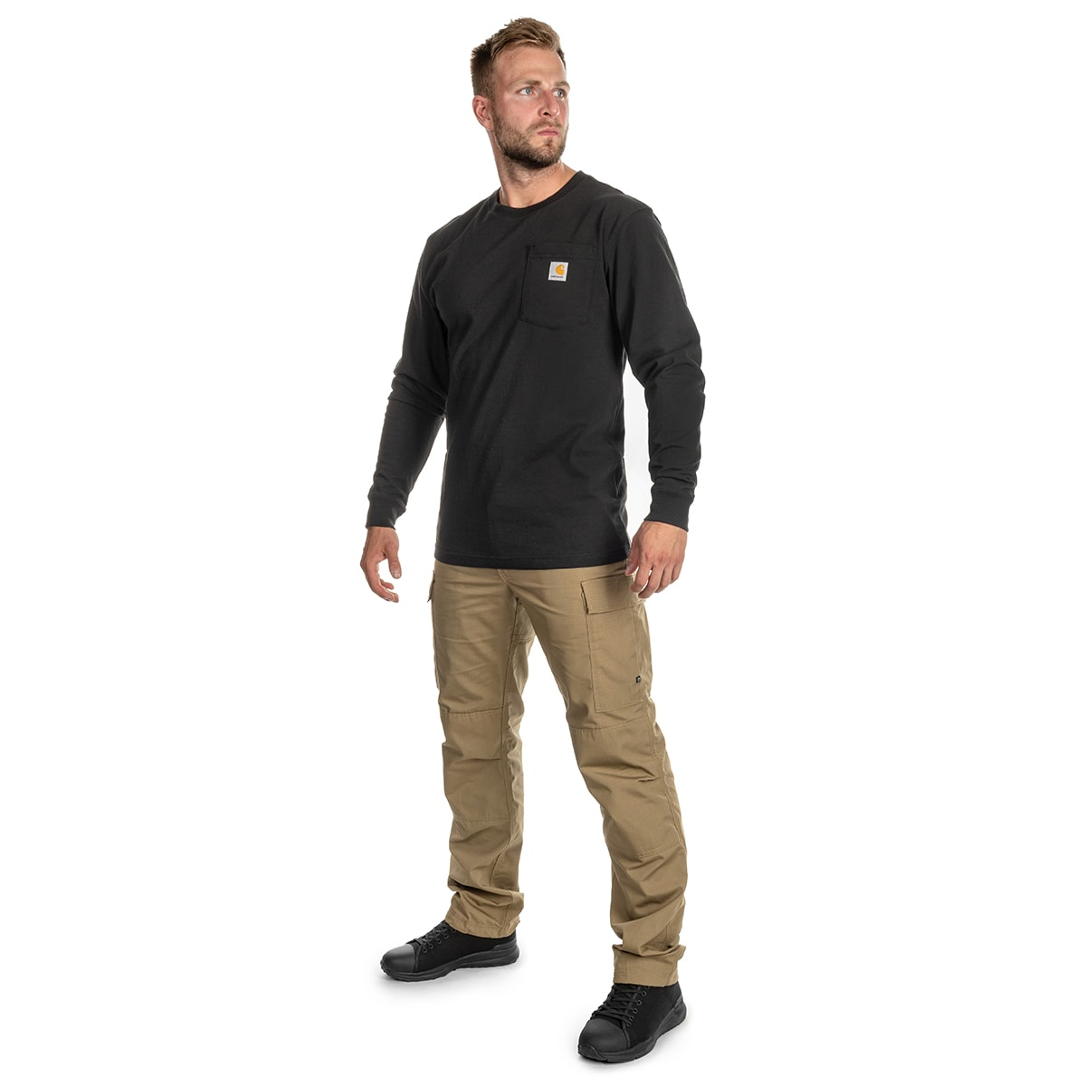 Carhartt - Heavyweight Longsleeve Pocket - Langarmshirt - Black